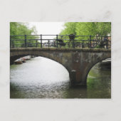 Fahrräder auf der Amsterdam Bridge PostCard Postkarte (Vorderseite)