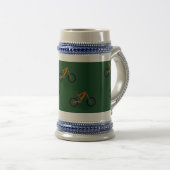 Fahrräder auf grün bierglas (VorderseiteRechts)