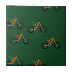 Fahrräder auf grün fliese
