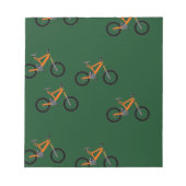 Fahrräder auf Grün Notizblock (Vorderseite)