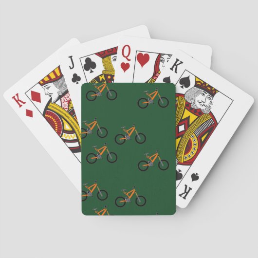 Fahrräder auf Grün Spielkarten (Rückseite)