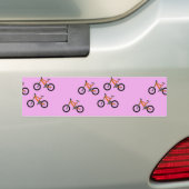 Fahrräder auf rosa autoaufkleber (Auf Auto)
