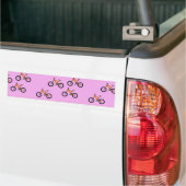 Fahrräder auf rosa autoaufkleber (Auf Lkw)