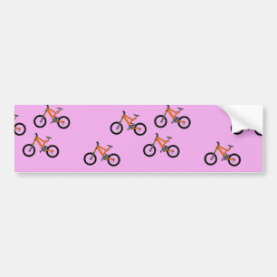 Fahrräder auf rosa autoaufkleber