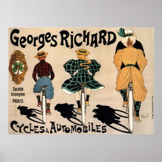 Fahrräder & Autos Georges Richard Paris Poster (Vorne)