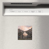 Fahrräder bei Sonnenuntergang in Amsterdam Magnet (In Situ (Geschirrspüler))
