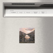 Fahrräder bei Sonnenuntergang in Amsterdam Magnet (In Situ (Geschirrspüler))