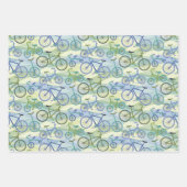 Fahrräder Blue Green Geschenkpapier Set (Vorderseite 2)