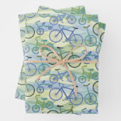 Fahrräder Blue Green Geschenkpapier Set (Beispiel)