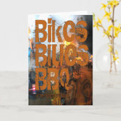 Fahrräder, Blues, GRILLEN-Grüße Karte (Gelbe Blume)