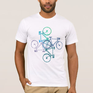 Fahrräder   Cooler weißer T - Shirt mit dem Fahrra
