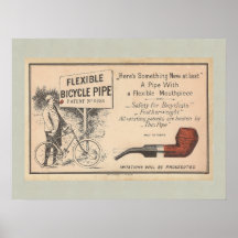 Fahrräder, die rauchen ein Pipe Vintag