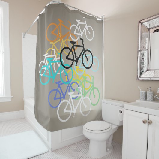 Fahrräder Duschvorhang (Beispiel)