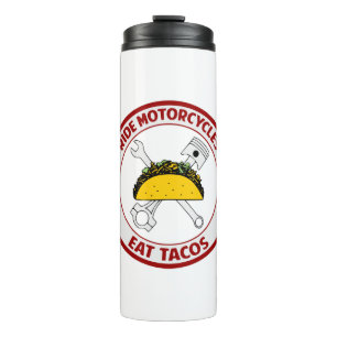 Fahrräder & essen Tacos #USAPatriotGraphics Thermosbecher