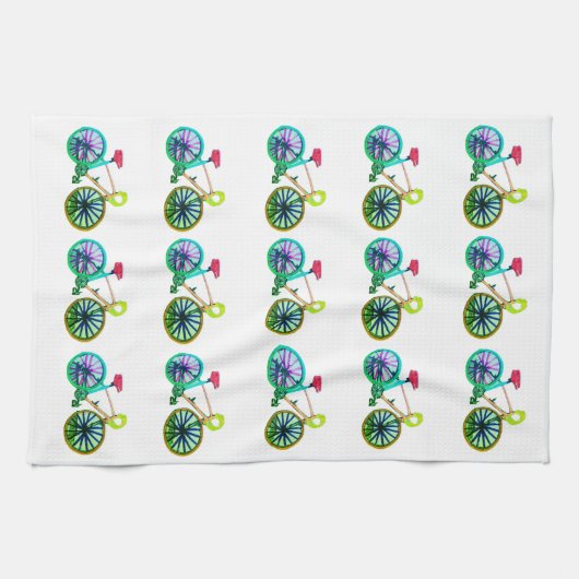 Fahrräder Fahrräder Fahrrad 4Brad Geschirrtuch (Horizontal)