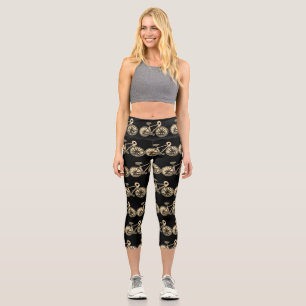 Fahrräder Fahrräder Fahrrad Fahrrad Schwarz Gelb 4 Capri Leggings