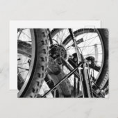 Fahrräder Fahrräder Reifen Gears Ketten Moderner B Postkarte (Vorne/Hinten)
