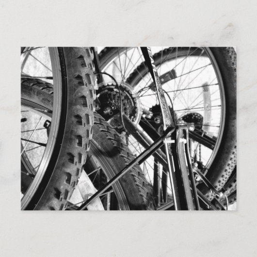 Fahrräder Fahrräder Reifen Gears Ketten Moderner B Postkarte (Vorderseite)