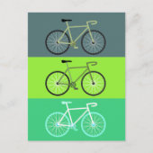 Fahrräder - grün postkarte (Vorderseite)