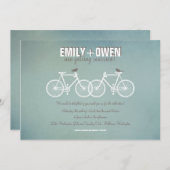 Fahrräder Hochzeitsreise Einladung (Vorne/Hinten)