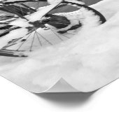 Fahrräder im Schnee in Amsterdam, Niederlande Poster (Ecke)