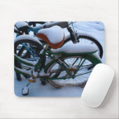 Fahrräder im Schnee Mousepad (Mit Mouse)