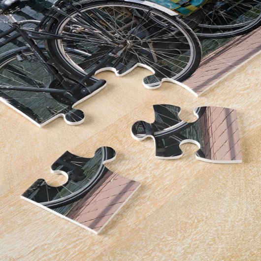 Fahrräder in Amsterdam. Puzzle (Seite)