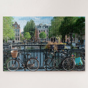 Fahrräder in Amsterdam. Puzzle