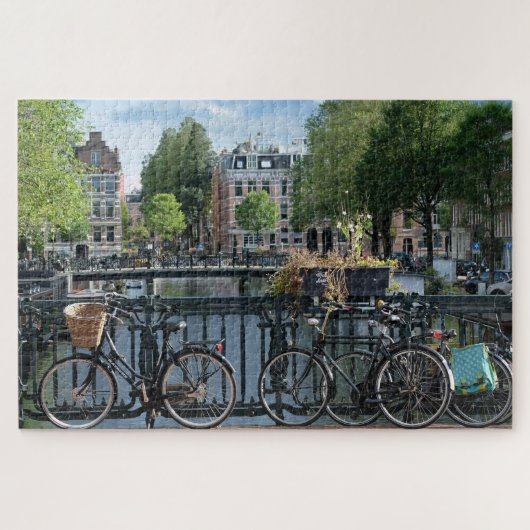 Fahrräder in Amsterdam. Puzzle (Horizontal)
