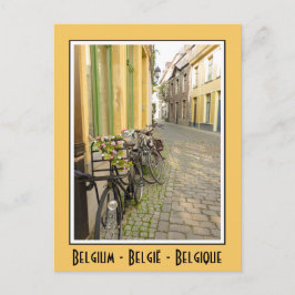 Fahrräder in Belgien Postkarte