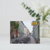 Fahrräder in der Old Copenhagen Street Postkarte (Stehend Vorderseite)