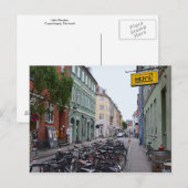 Fahrräder in der Old Copenhagen Street Postkarte (Vorne/Hinten)