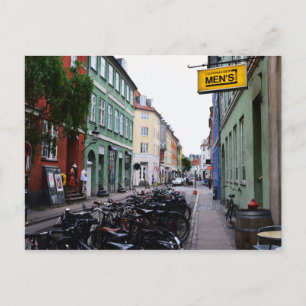 Fahrräder in der Old Copenhagen Street Postkarte