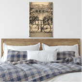 Fahrräder & Kanale - Classic Amsterdam Leinwanddruck (Insitu (Schlafzimmer))