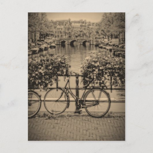 Fahrräder & Kanale - Classic Amsterdam - Postkarte (Vorderseite)
