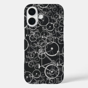 Fahrräder kopieren in Schwarzweiss iPhone 16 Hülle