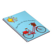 Fahrräder machen das Leben schöner - rot Notizblock (Rechte Seite)
