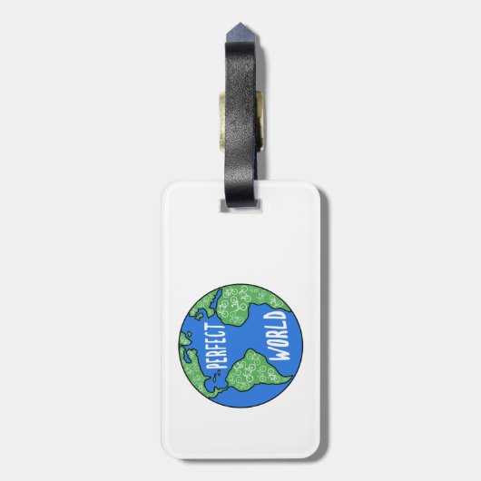 Fahrräder machen eine perfekte Welt Gepäckanhänger (Rückseite vertikal)