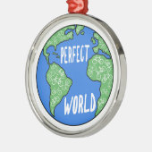 Fahrräder machen eine perfekte Welt Ornament Aus Metall (Links)