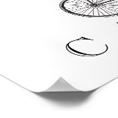 Fahrräder mit Birds Family Print Poster (Ecke)