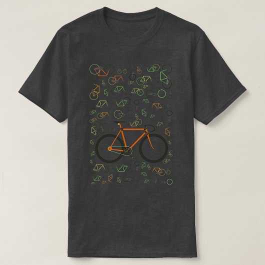 Fahrräder mit festem Gang T-Shirt (Design vorne)