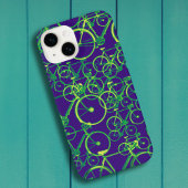 Fahrräder mit überlegener Fahrweise auf blau iPhone Hülle