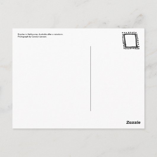 Fahrräder Postkarte (Rückseite)