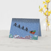 Fahrräder Pulling Schlitten geklappte Grußkarte Karte (Gelbe Blume)