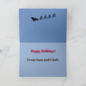 Fahrräder Pulling Schlitten geklappte Grußkarte Karte (Innenseite)