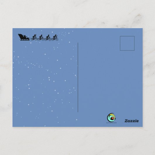 Fahrräder Pulling Schlitten geklappte Grußkarte Postkarte (Rückseite)