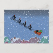 Fahrräder Pulling Schlitten geklappte Grußkarte Postkarte (Vorderseite)