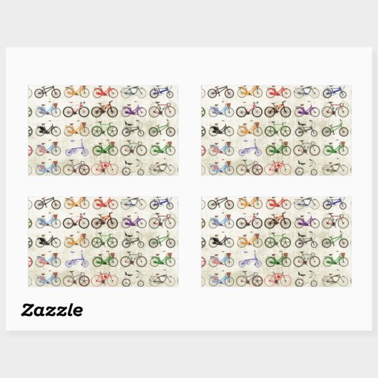 Fahrräder Rechteckiger Aufkleber (Blatt)