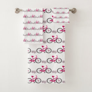 Fahrräder Rosa Cycle For a Cure Badhandtuch Set