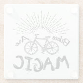 Fahrräder sind magisch glasuntersetzer (Rückseite)